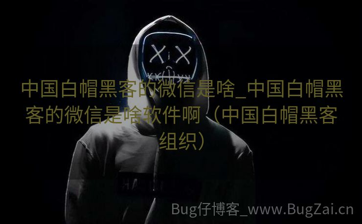 中国白帽黑客的微信是啥_中国白帽黑客的微信是啥软件啊（中国白帽黑客组织）